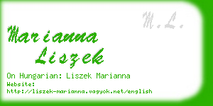 marianna liszek business card